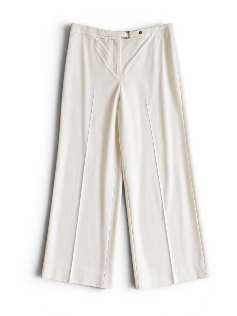 Jones New York Signature Stretch Wide Leg Pants Ivory Size 10